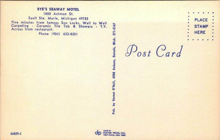 Byes Seaway Motel - Old Postcard Photo